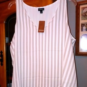 Torrid striped chiffon tank